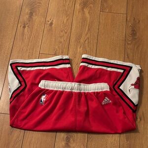 Adidas Red and White Basketball Shorts